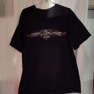 Harley-Davidson Black Tee with Fiery Graphic